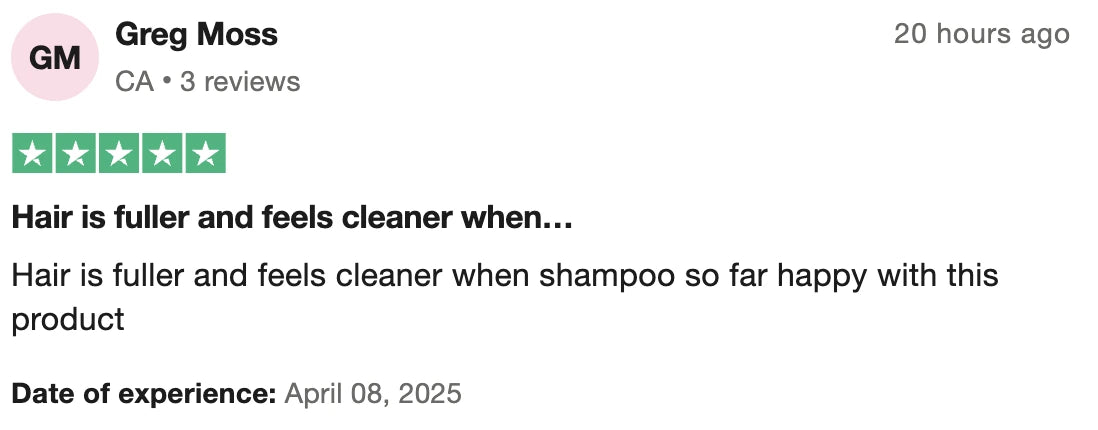 Customer review screenshot