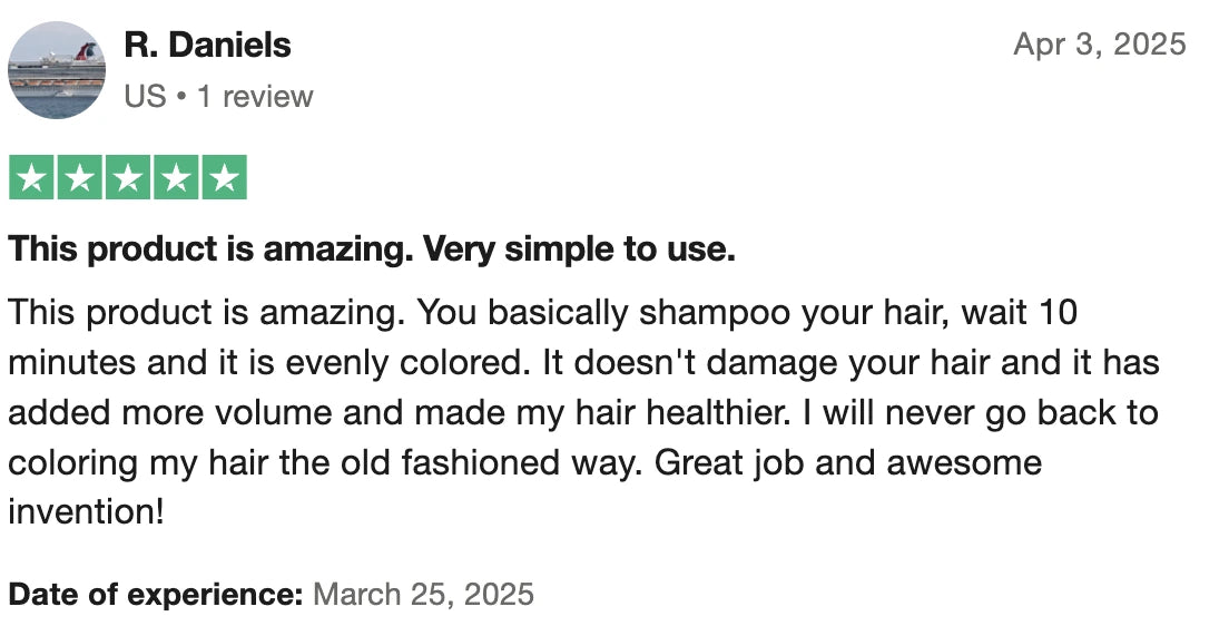 Customer review screenshot