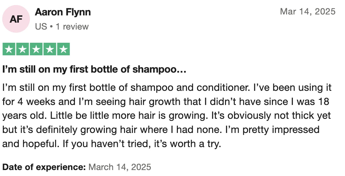 Customer review screenshot