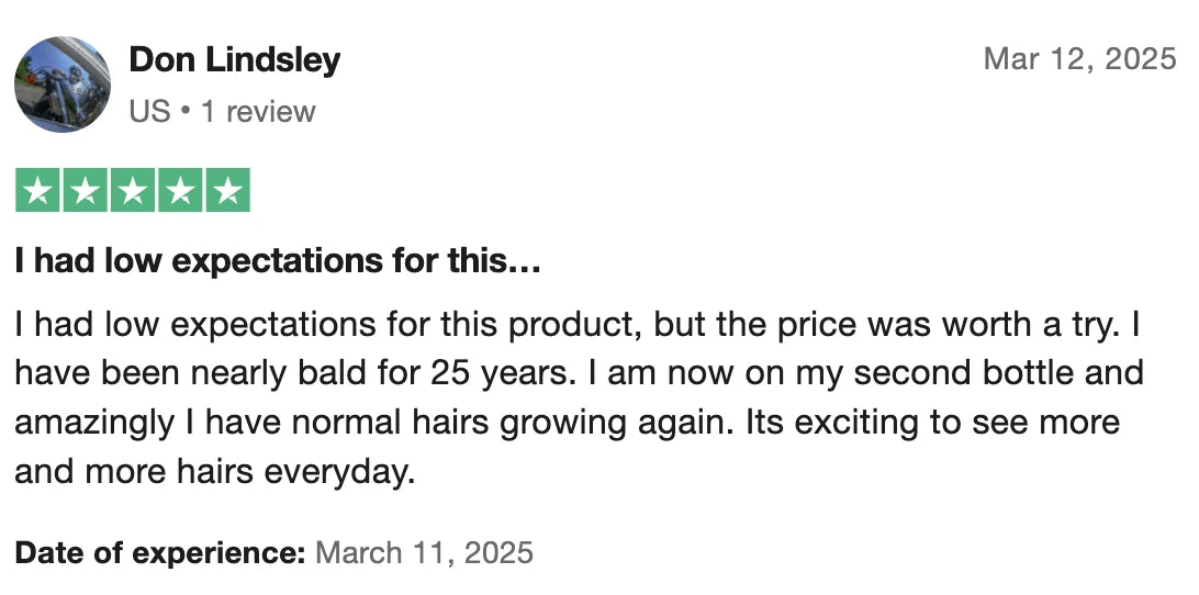 Customer review screenshot