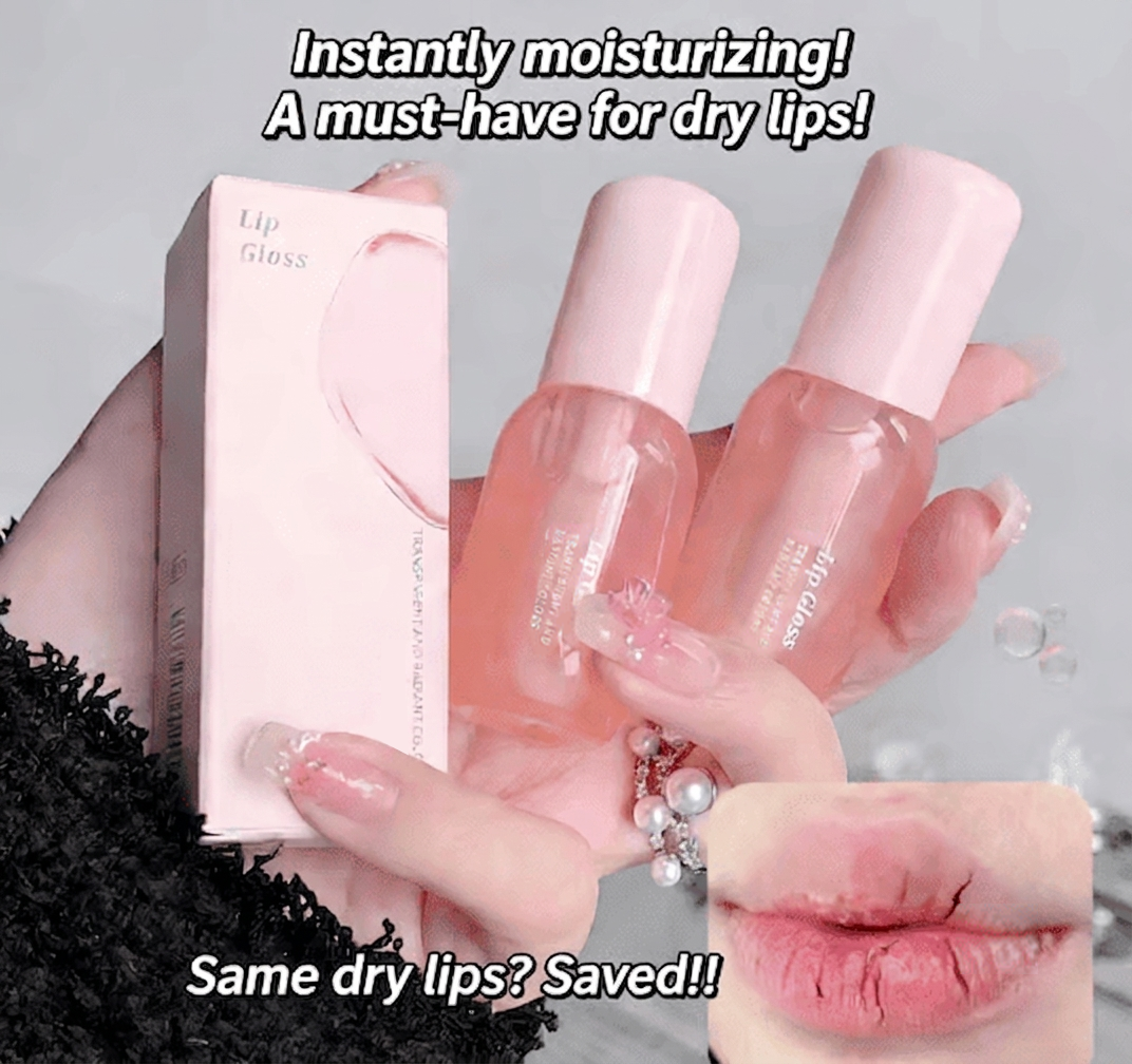 Moisturizing Lip Balm, 2 Counts/Set  Hydrating Glossy Lip Glaze Stick Plumping Lip Oil for Women