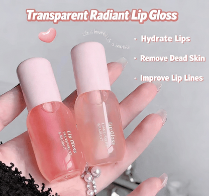 Moisturizing Lip Balm, 2 Counts/Set  Hydrating Glossy Lip Glaze Stick Plumping Lip Oil for Women