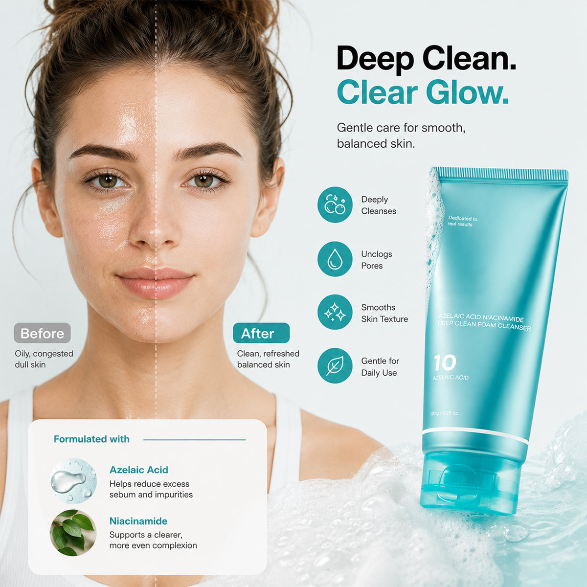 Azelaic Acid Capsule Foam Cleanser