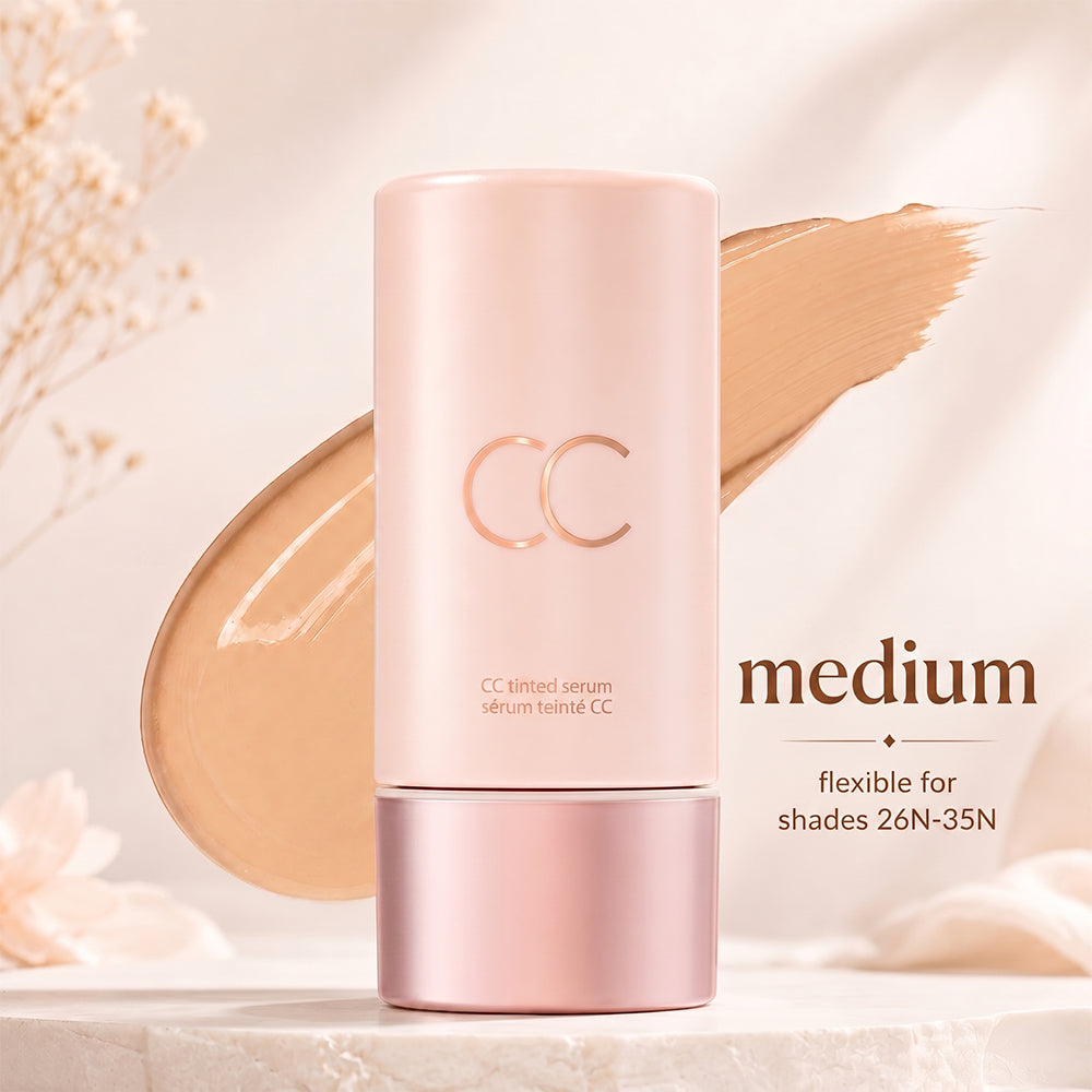 CC color-correcting tinted serum+SPF 30 mineral setting powder