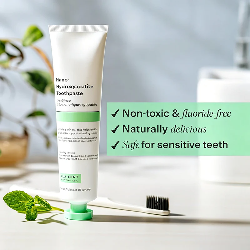 Nano-Hydroxyapatite Toothpaste, Fluoride Free Toothpaste, Appropriate for Sensitive Teeth🦷